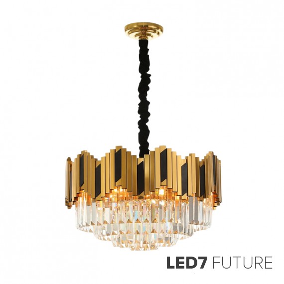 Ritz - ZigZag Gold Odeon Chandelier